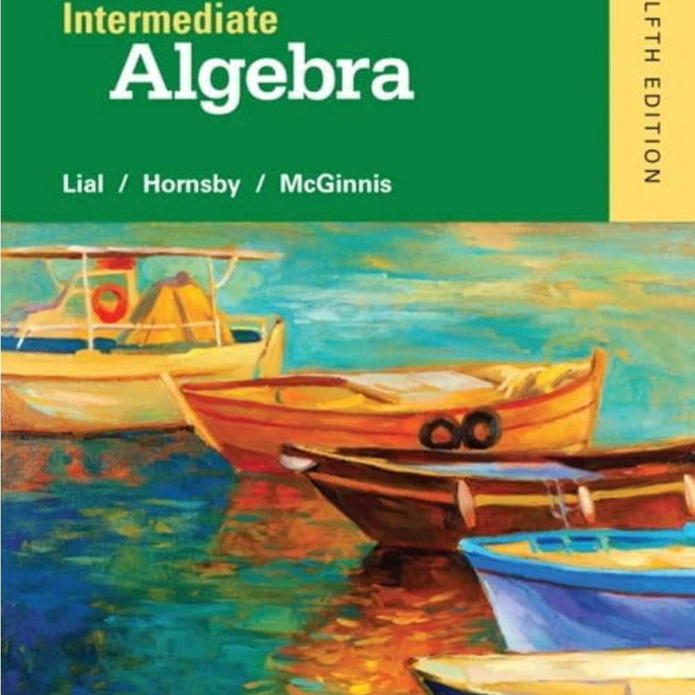 Intermediate Algebra Textbook - Vibrant Multicolor Cover, in very good condition